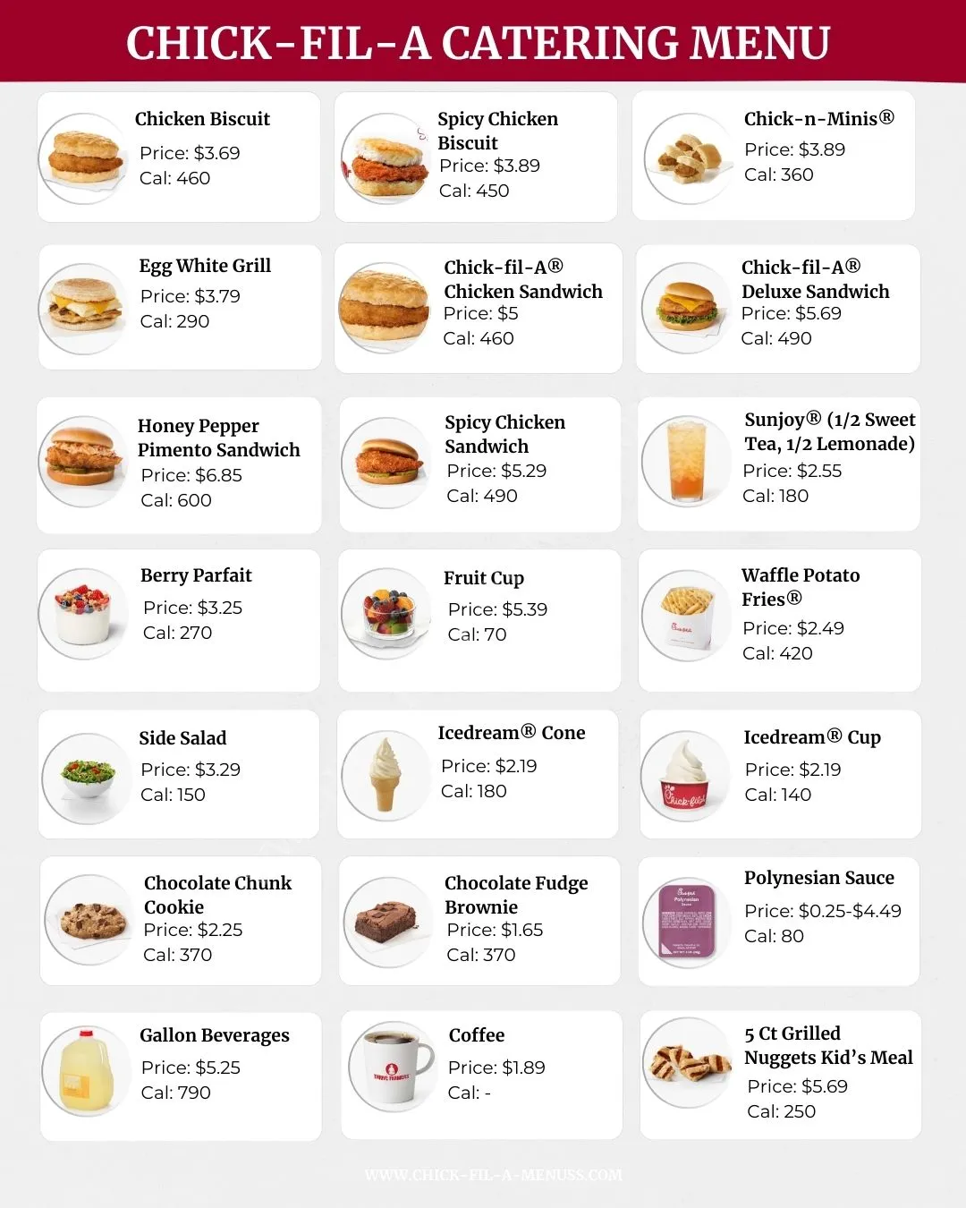 Chick-fil-A Catering Menu