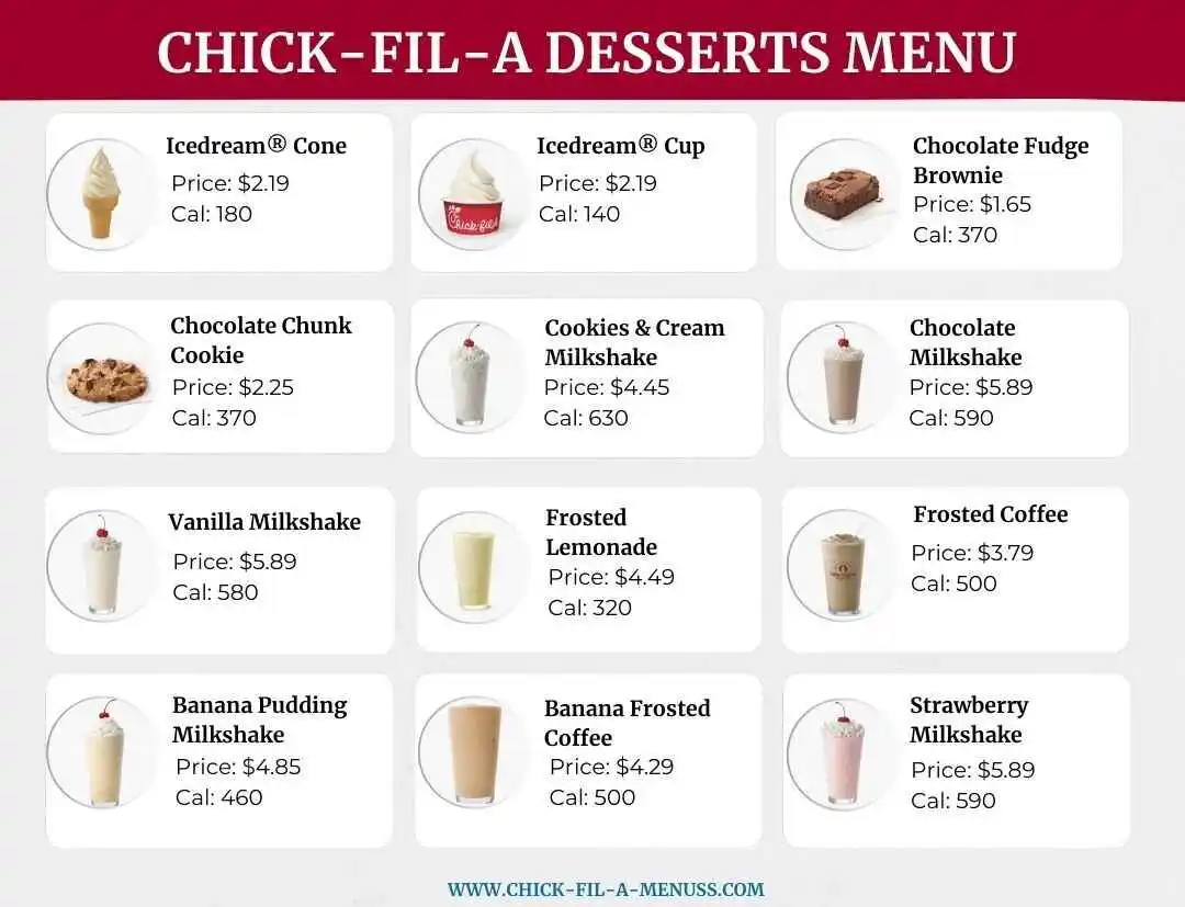 Chick-fil-A Desserts Menu