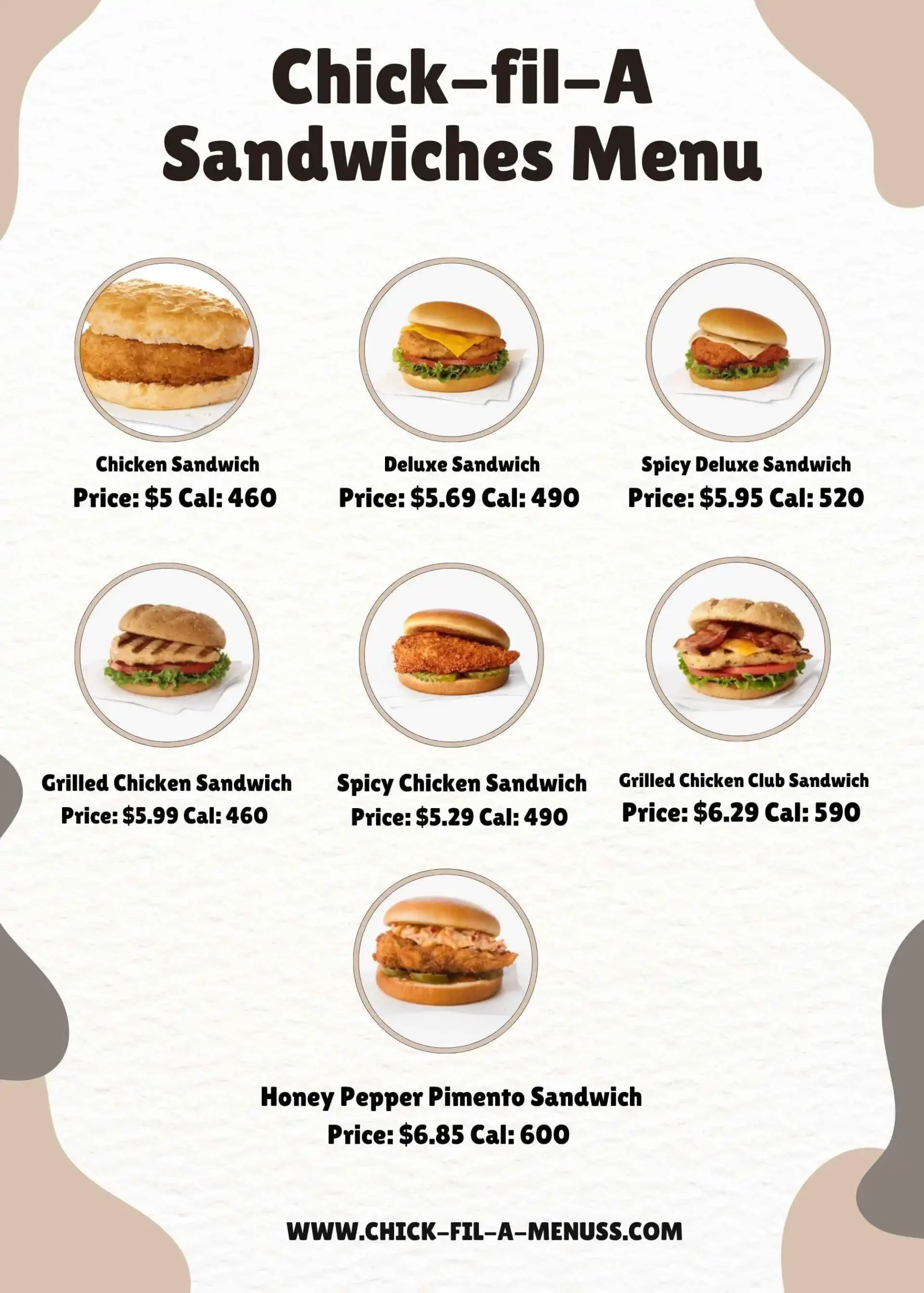 Chick-fil-A New Sandwiches Menu